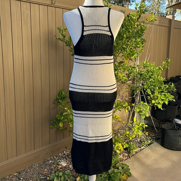 Frame Denim Open Knit Tank Dress Off White Multi Women's Small Coastal Beachy - Picture 13 of 16